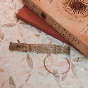 Gold Choker & Bracelet Set